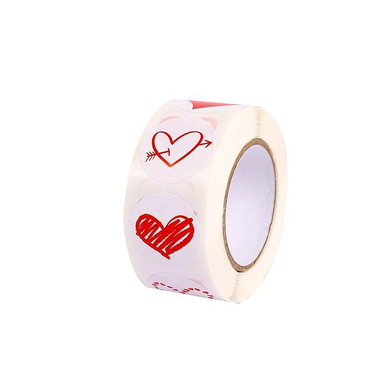 Heart Shape Holiday Festival Valentine's Day Copper Plate Sticker Simple Style Classic Style Washi Tape display picture 3