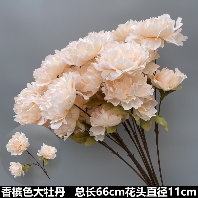 シャンパン色の結婚式の花の花の花の材料の結婚祝いの装飾の花の講堂の装飾の花のプラスチックの花の道は花の造花を導いています。|undefined