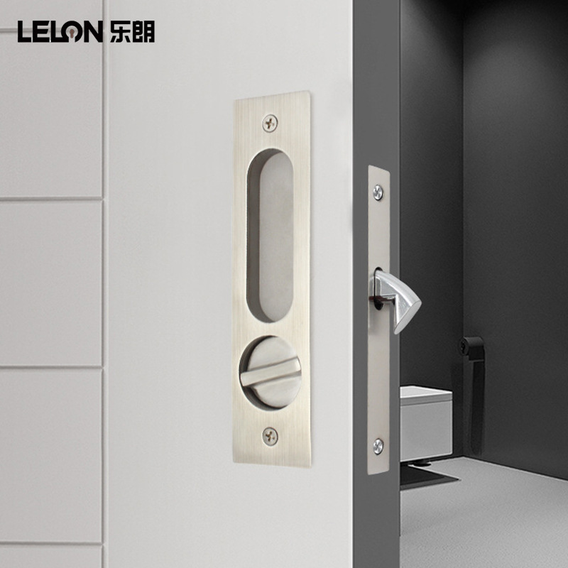 Cerradura de gancho de doble cara de acero inoxidable 304 para puerta corredera con llave, cerradura para puerta corredera, cerradura de embutir para puerta de granero, cerradura para puerta corredera