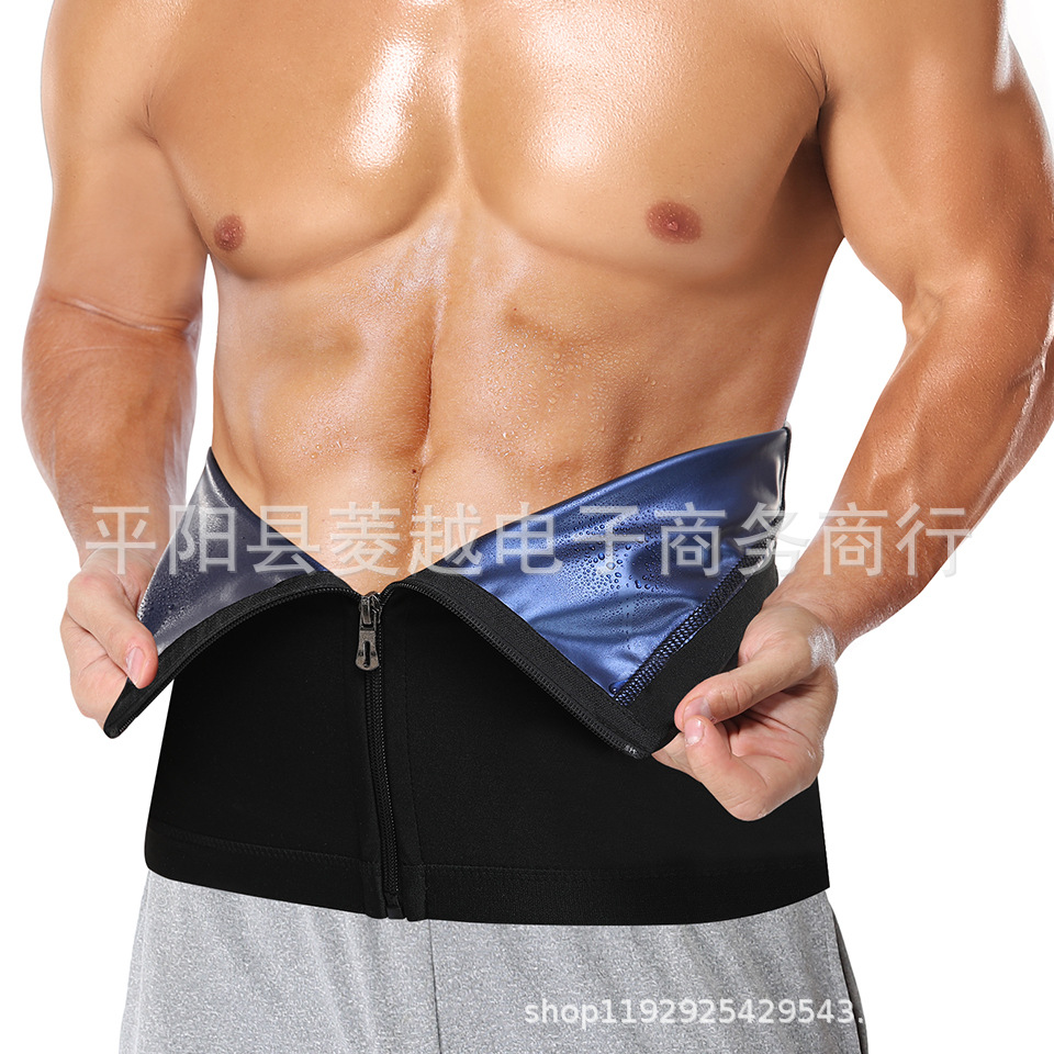 Los deportes transfronterizos breasted plástico cintura vientre cinturón cintura entrenador fitness hombres europeos y americanos sudor cintura cinturón sauna ropa