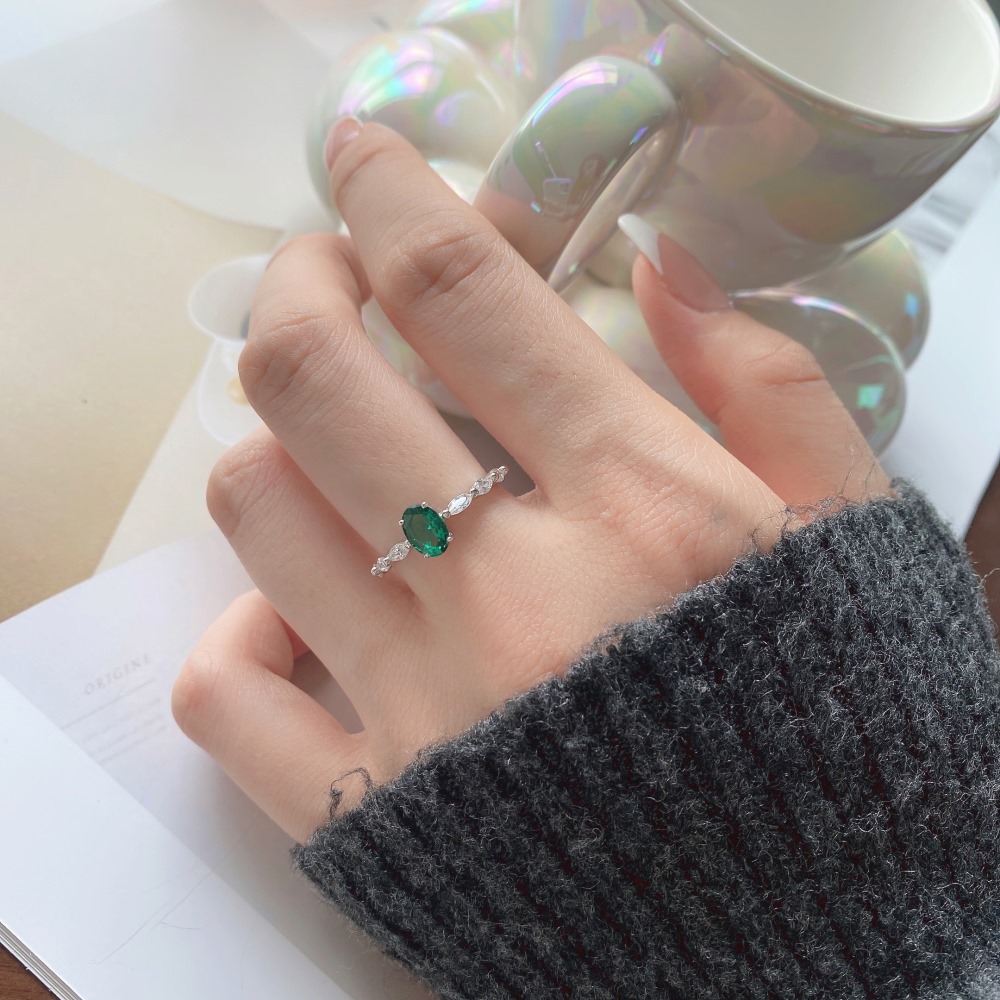 Daily Occasion 925 Sterling Silver Material 925 Sterling Silver Zircon Waves Crown Bow Knot Rings