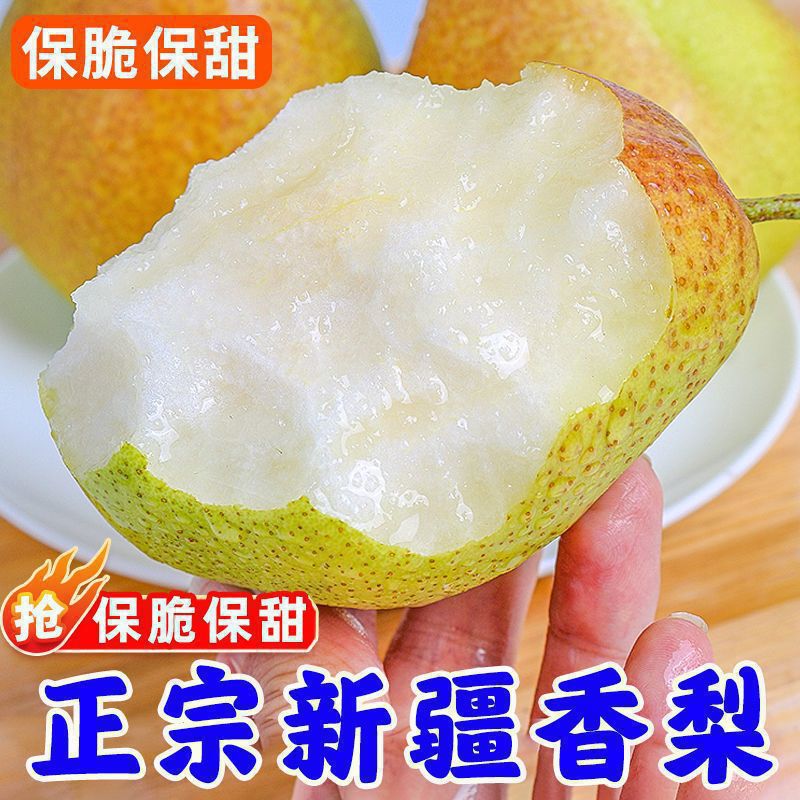 青皮新疆梨子新鲜水果源自香梨库尔勒香梨斤脆二级新疆甜薄3510