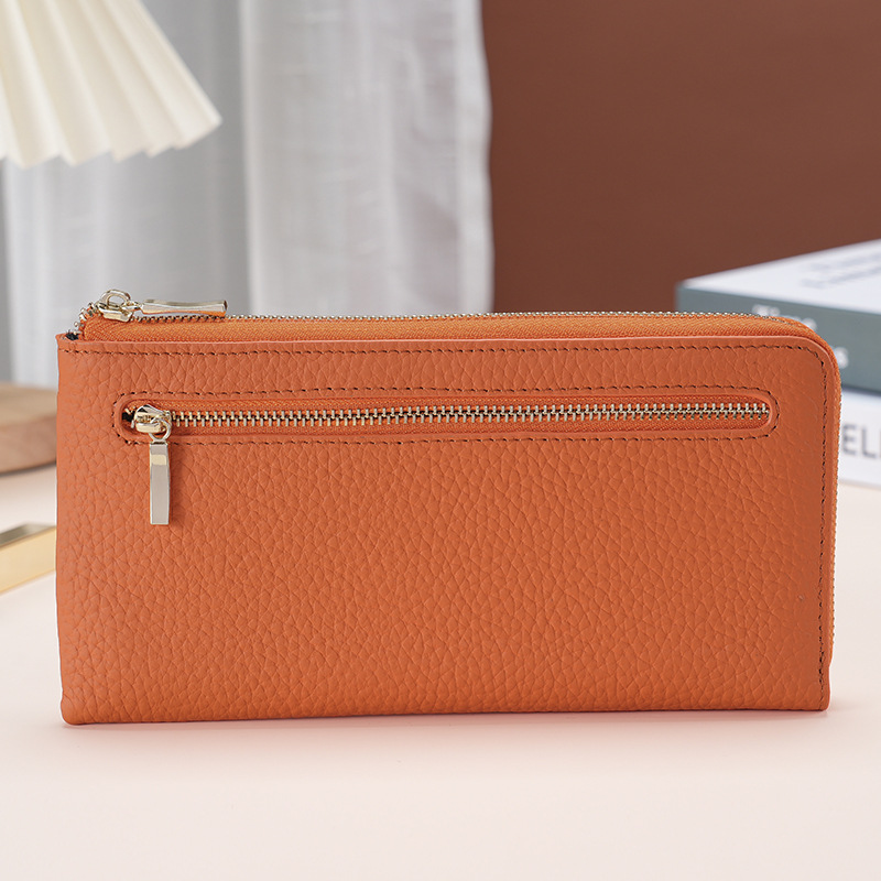 アマゾンの本革の女性の財布の長いタイプのRFIDの盗難防止のブラシの牛革の硬貨の0財布の多いカードの位置の手は財布の女性を持ちます。