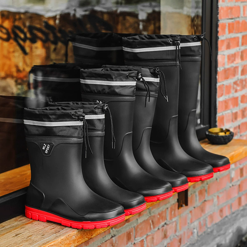 Трансграничные модные резиновые сапоги, мужские Нескользящие износостойкие водонепроницаемые резиновые сапоги для рта, водонепроницаемая обувь для рыбалки на открытом воздухе, кухонная Рабочая обувь
