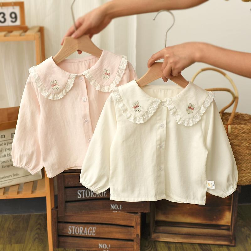 Girls Spring Shirts, Spring & Fall New Styles, Fashionable Baby Cartoon Cotton Shirts, Long-Sleeved Kidsren's Cotton Tops Girls Spring Shirts, Spring & Fall New Styles, Fashionable Baby Cartoon Cotton Shirts, Long-Sleeved Kidsren's Cotton Tops