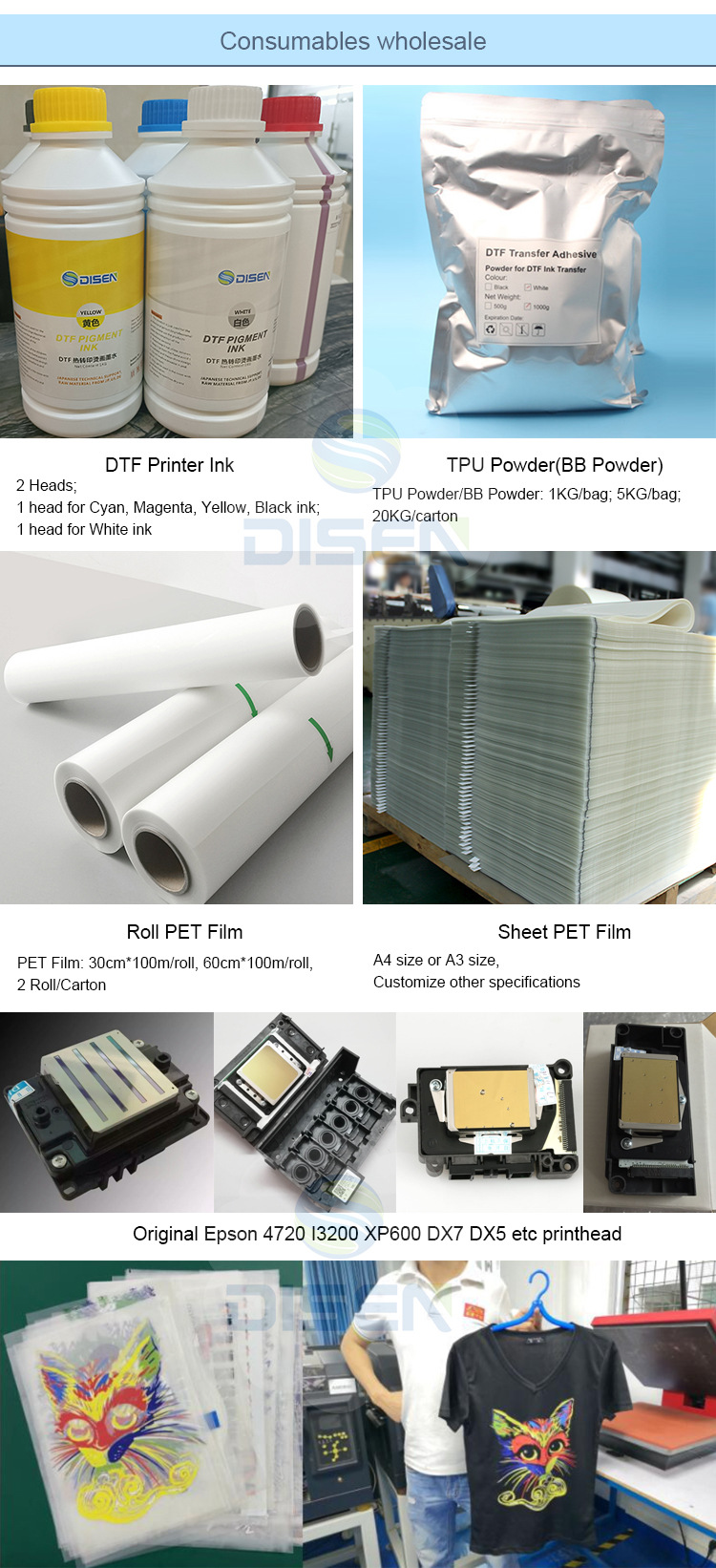 DTF打印机配件及耗材