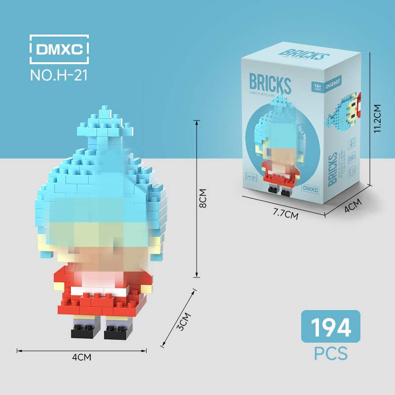 Modelo de Bloques de Construcción en Miniatura de Plástico DIY