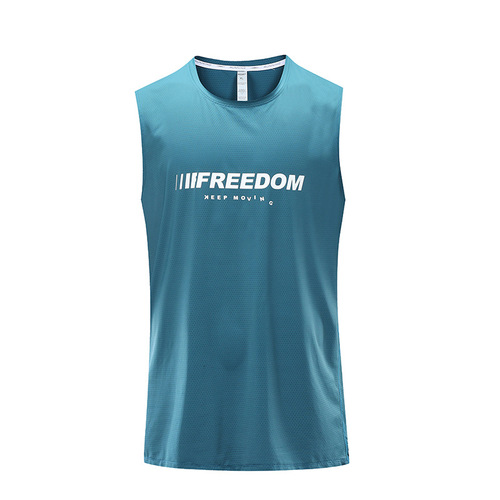 Sports basketball vest men's summer vest ice silk quick-drying sleeveless T-shirt loose running training fitness clothes