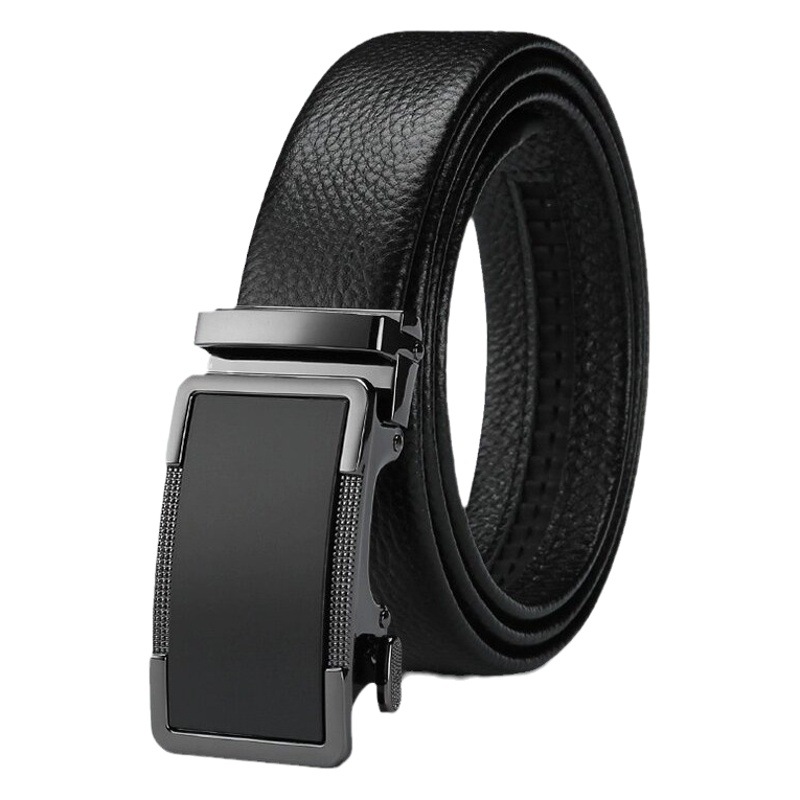 Cinturón de cuero de los hombres directos de la fábrica productos genuinos de moda de los hombres jóvenes hebilla automática pantalones de piel de vaca cinturón casual de negocios