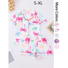 S 19676 Bow Pajama Set �����Y˯�����b�羳���Q���l���uͨ