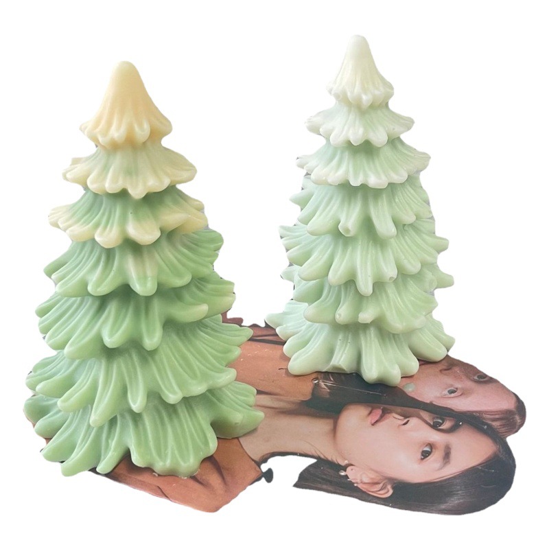 Navidad árbol de Navidad aromaterapia vela molde creativo DIY árbol de Navidad pastel decoración molde de silicona