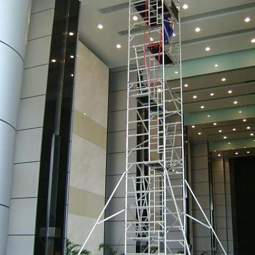 外贸创笙厂家直销脚手架 铝合金 带斜撑  果园农场外销脚手架梯式