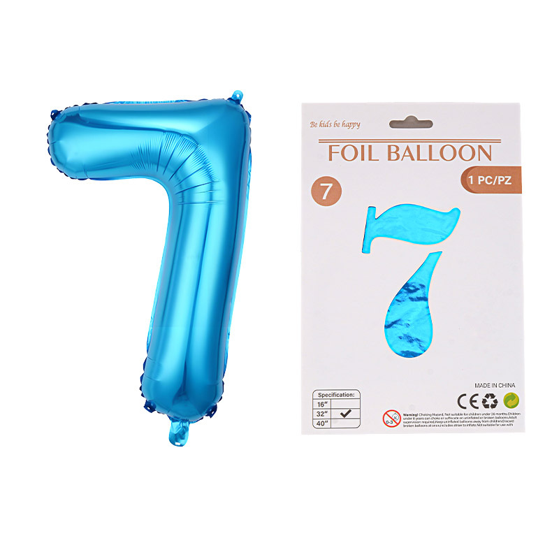 Globo de película de aluminio digital de 32 pulgadas, tarjeta de papel, tapa dura, paquete individual, cuerpo delgado, fiesta digital, globo decorativo flotante