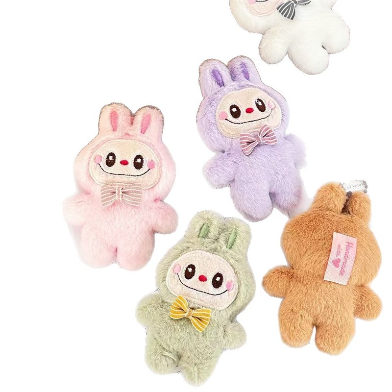 人気のラブブぬいぐるみ、多用途のトレンディな人形バッグペンダント、女の子のキーホルダー、漫画のペンダントギフト|undefined