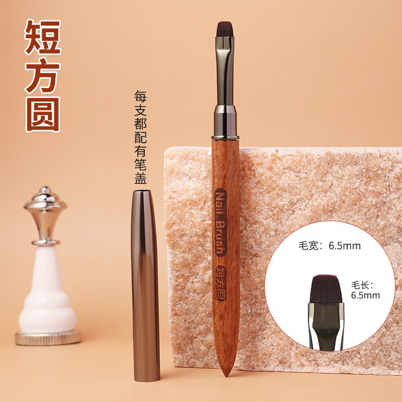 ネイルペン日本式檀木棒三角彩色ペン丸頭平頭光治療ペン画花線引きグラデーションレースペン|undefined