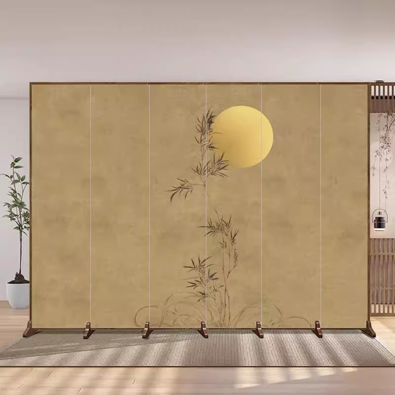 New Chinese-style Screen Partition Living Room Office Hotel Restaurant Tea Room Shelter Modern Simple Light Luxury Folding Mobile