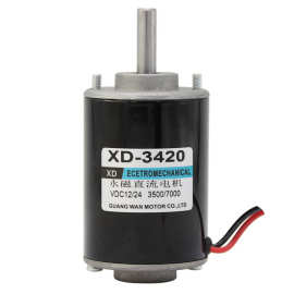 12V/24V直流永磁高速电机 正反转小马达调速电机30W高速静音