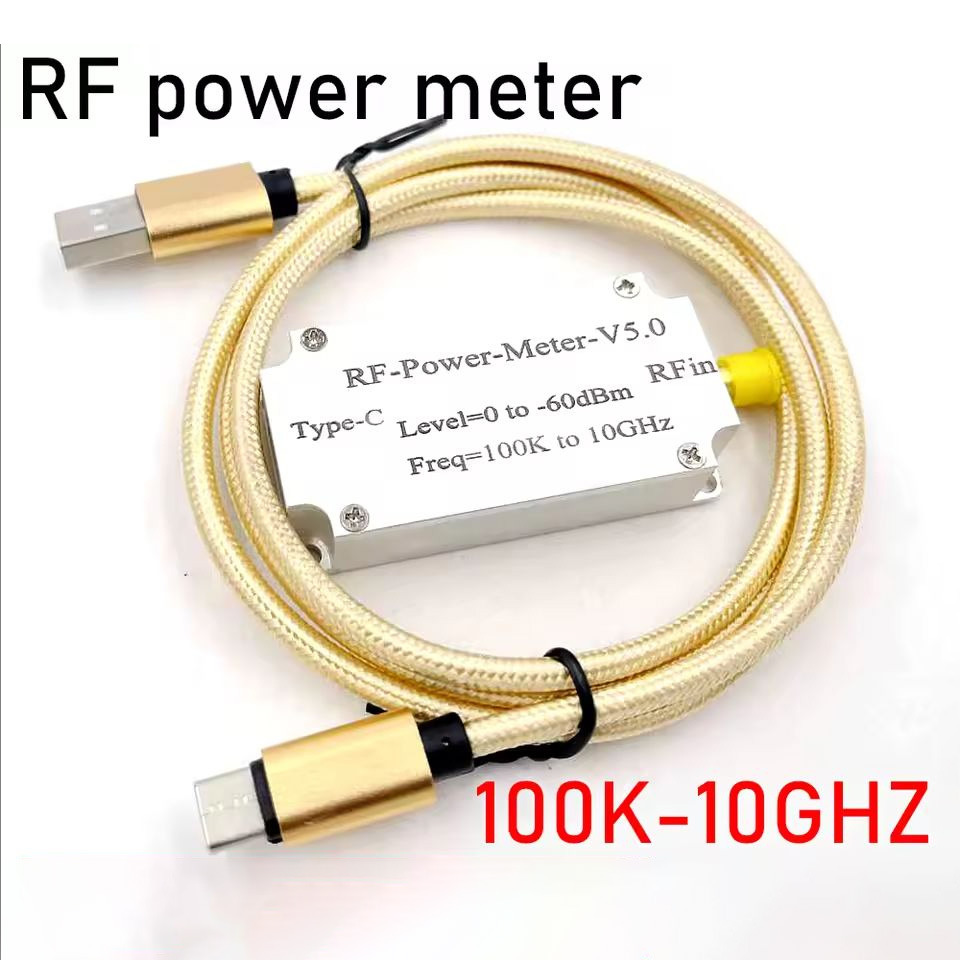 射频功率计V5 100K-10GHZ USB通信数据导出 功率检波器 幅度测量