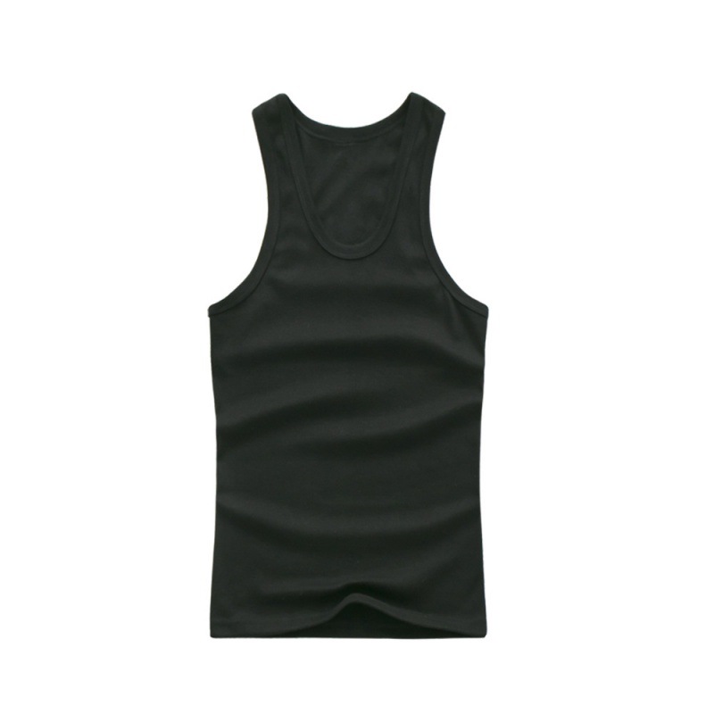 Solid color black vest