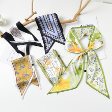 长条小丝巾女春秋夏季护颈围脖子搭配衬衫飘带丝带腰带薄款围巾