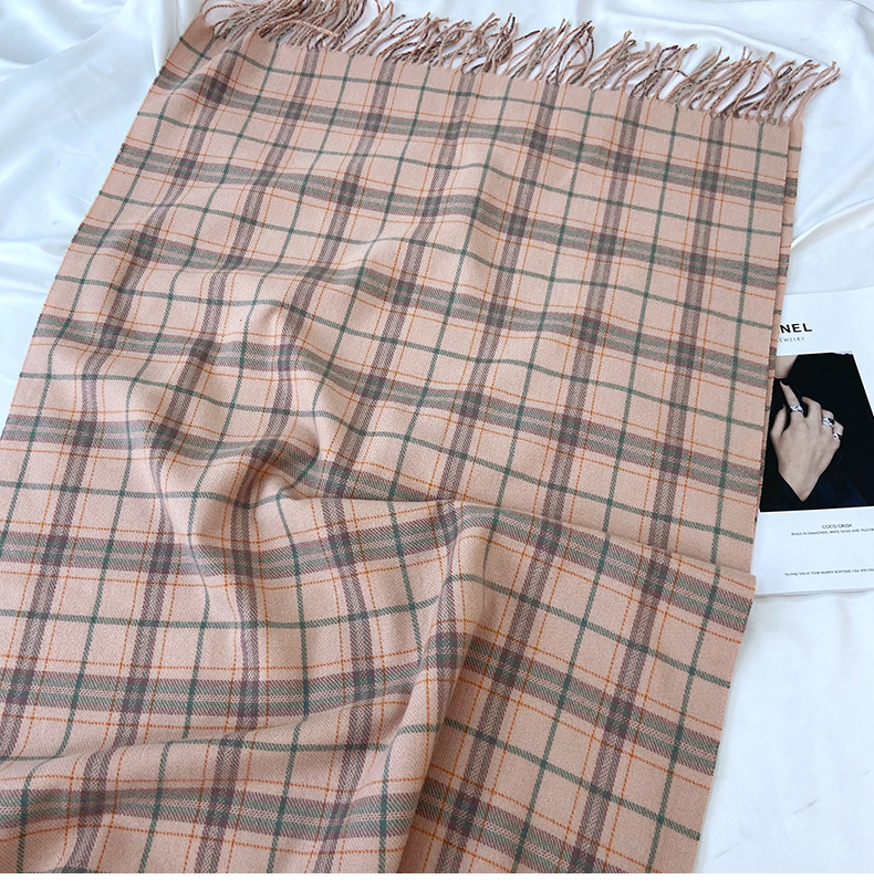 Femmes Style Vintage Plaid Imitation Cachemire Foulard display picture 2