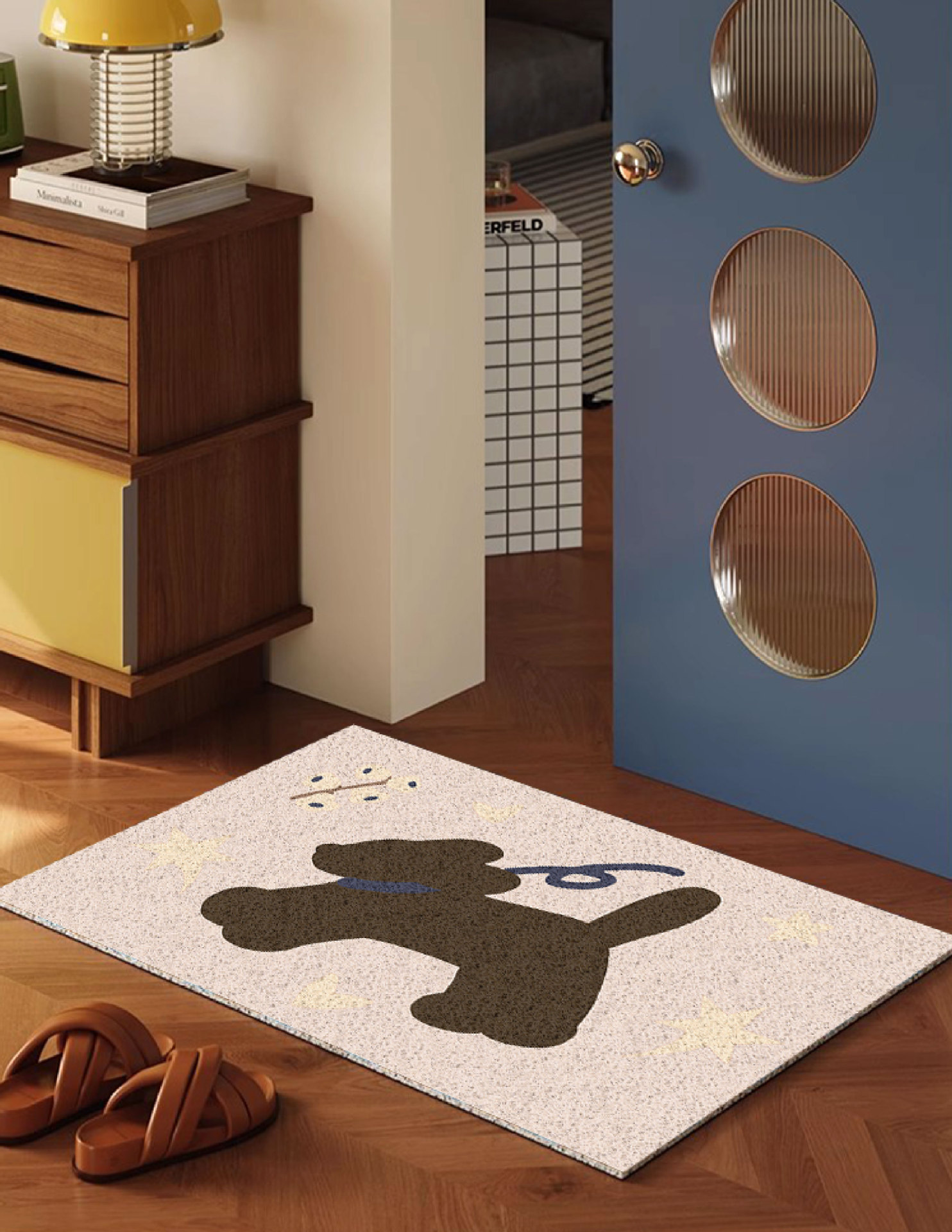 Dropshipping Service: Little Pony Entrance Door Mat, Made of Silk Loop Material, Non-Slip and Dirt-Resistant, Suitable for Bathroom Sink, Can Be Cut to Size