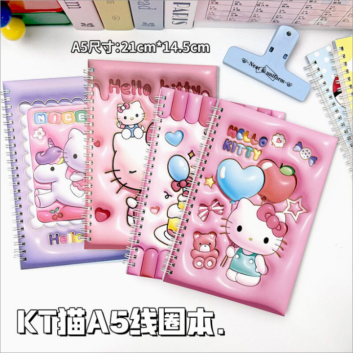 Cuaderno Espiral Dibujos Animados de Giro Horizontal para Estudiantes