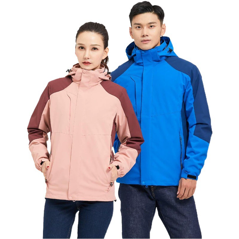 Комплект штурмовой одежды на открытом воздухе толстое пальто с принтом логотипа комбинезоны осень-зима альпинистский костюм из двух частей три в одном