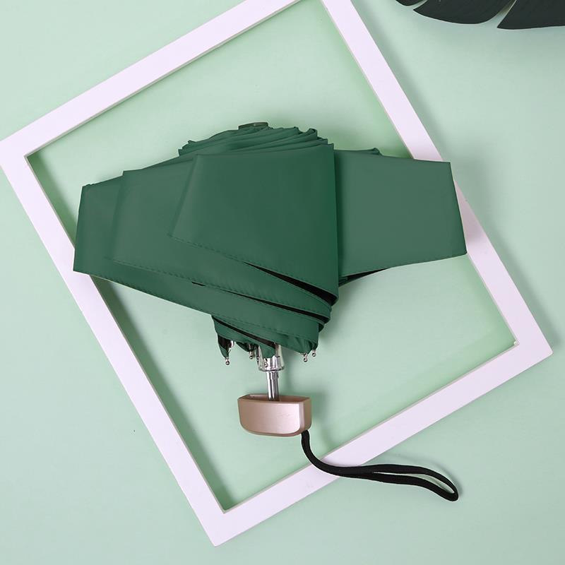 Paraguas a prueba de sol para mujer paraguas a prueba de sol a prueba de rayos UV de doble uso de cinco veces mini pequeño paraguas portátil plegable cápsula