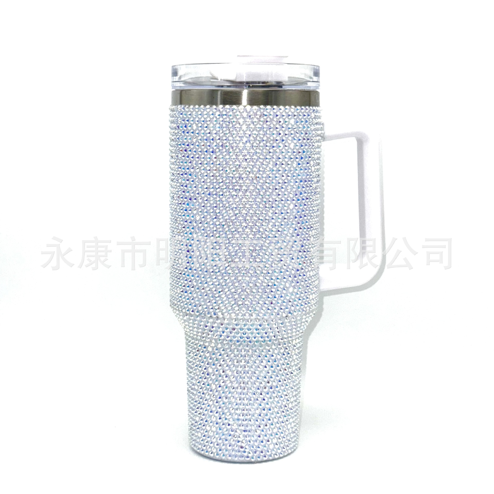 Taladro pegado nuevo mango transfronterizo de 40oz taza de coche con mango taza de hielo de gran capacidad taza de paja de vacío agua de coche