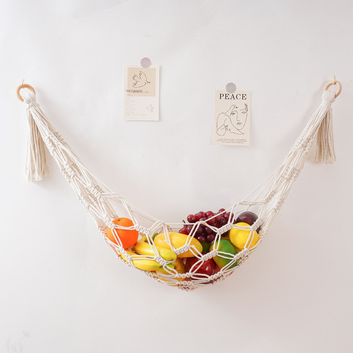 Nordic Toy Net Pocket Plush Toy Handwoven Lace Hammock Bohemian Tapestry Children's Room Wall Collection