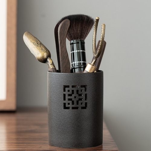 Black sandalwood tea ceremony six gentlemen set Kung Fu tea set accessories 6 gentleman set tea making tools tea clip needle tea spoon