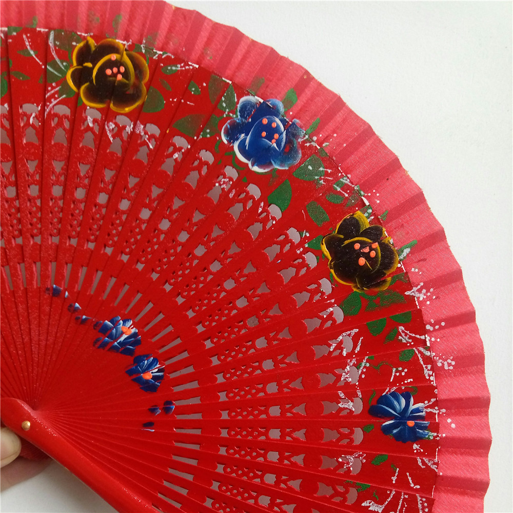 70g Weight Fan Home Textiles & Decor Type Wood Material Flower Pattern All Seasons Season Elegant Style Elegant Flower Wood Fan 6