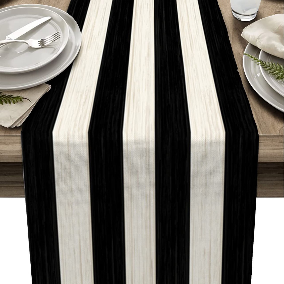 Lino a rayas corredor de mesa Amazon madera grano tela Toalla de mesa mantel decorativo aislamiento antideslizante estera de mesa estera de la tabla de impresión image 19