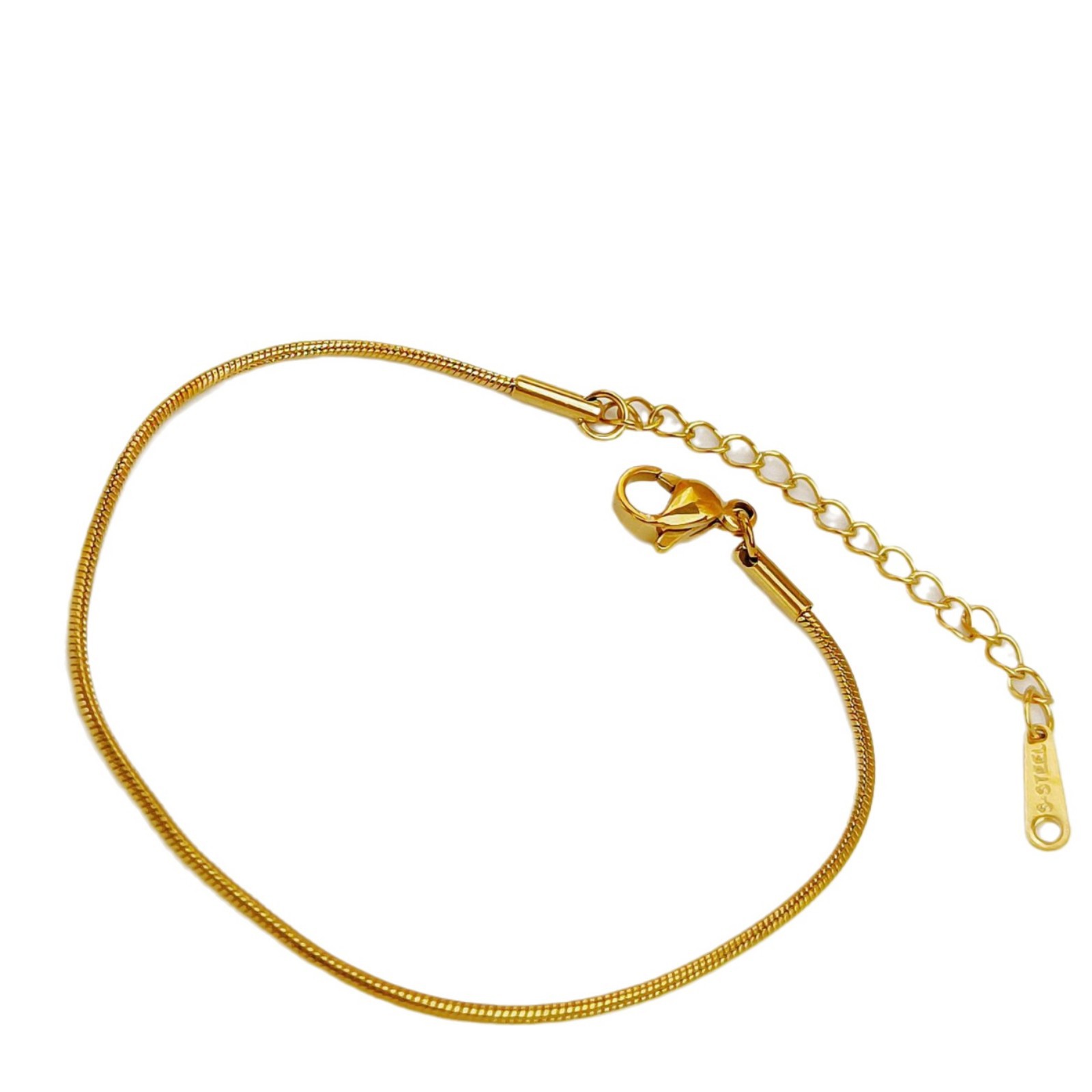 Collier chaîne serpent doré en acier inoxydable long bijou_voghion.com
