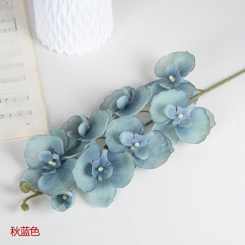 Orquídea de mariposa impresión 3D de 10 cabezas de impresión de flores falsas decoración de sala de estar de alta calidad decoración de flores secas