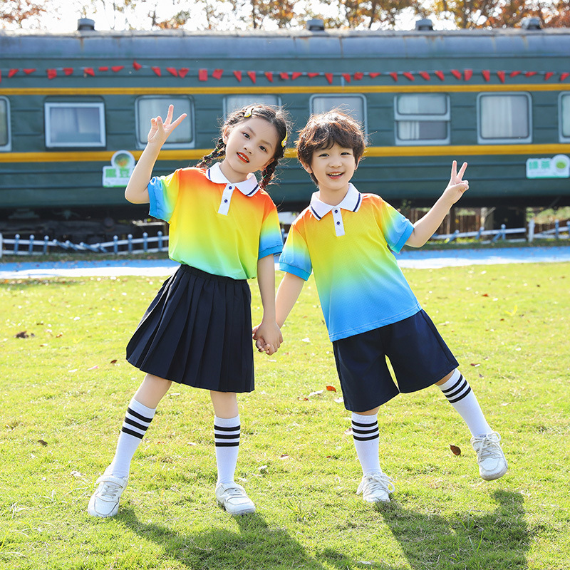 小学生班服T恤POLO衫校服春夏秋新款幼儿园园服儿童套装