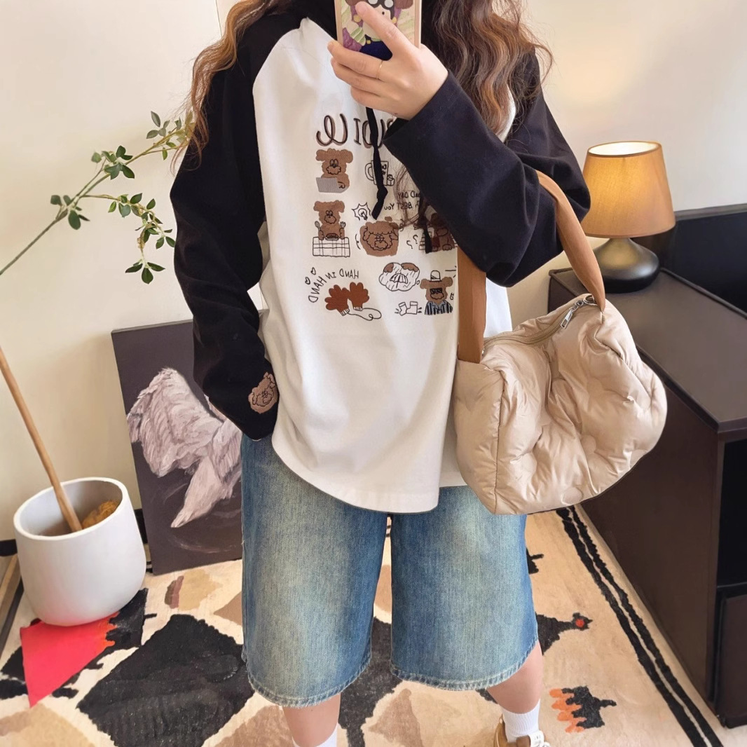 Paper Bag Home Spring "Heavy Embroidery Sunday Dog Color Block…