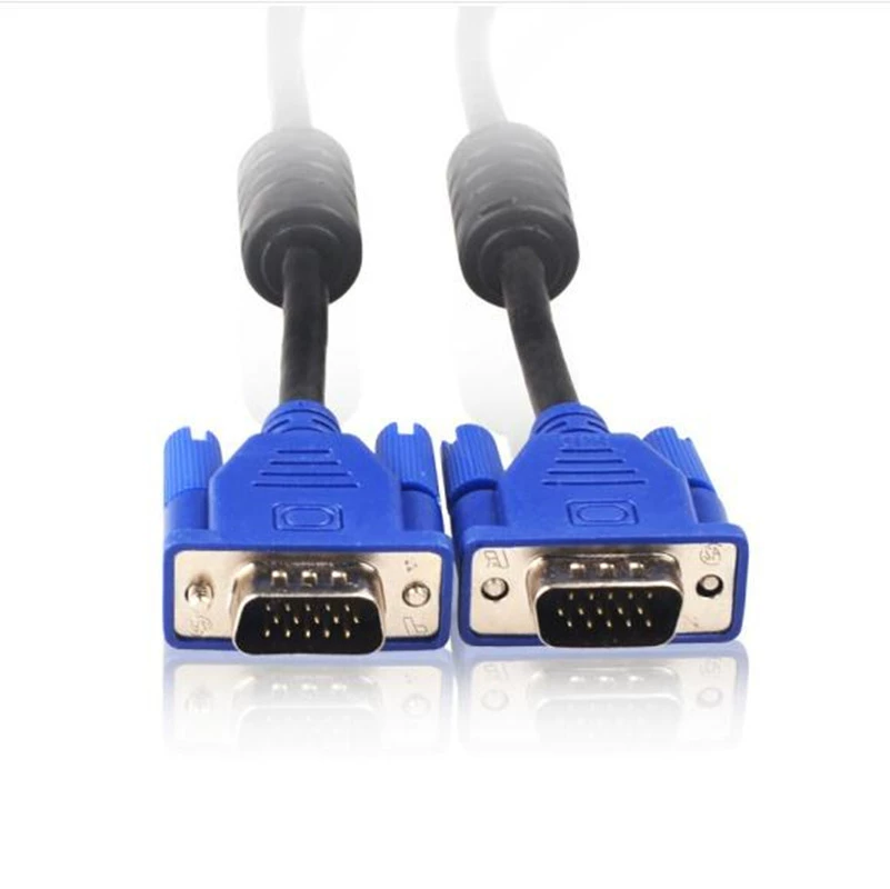 1.8 метра 3+6В кабель VGA 15 игл экранированный магнитное кольцо для компьютера подключение видео кабеля дисплей кабель