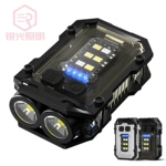 跨境迷你手電筒新款鑰匙扣燈Type-C充電戶外高亮雙光源強光帽夾燈