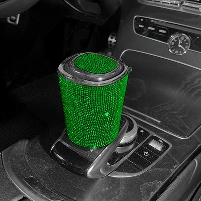 with Led Light, Car ashtray - green-diamond