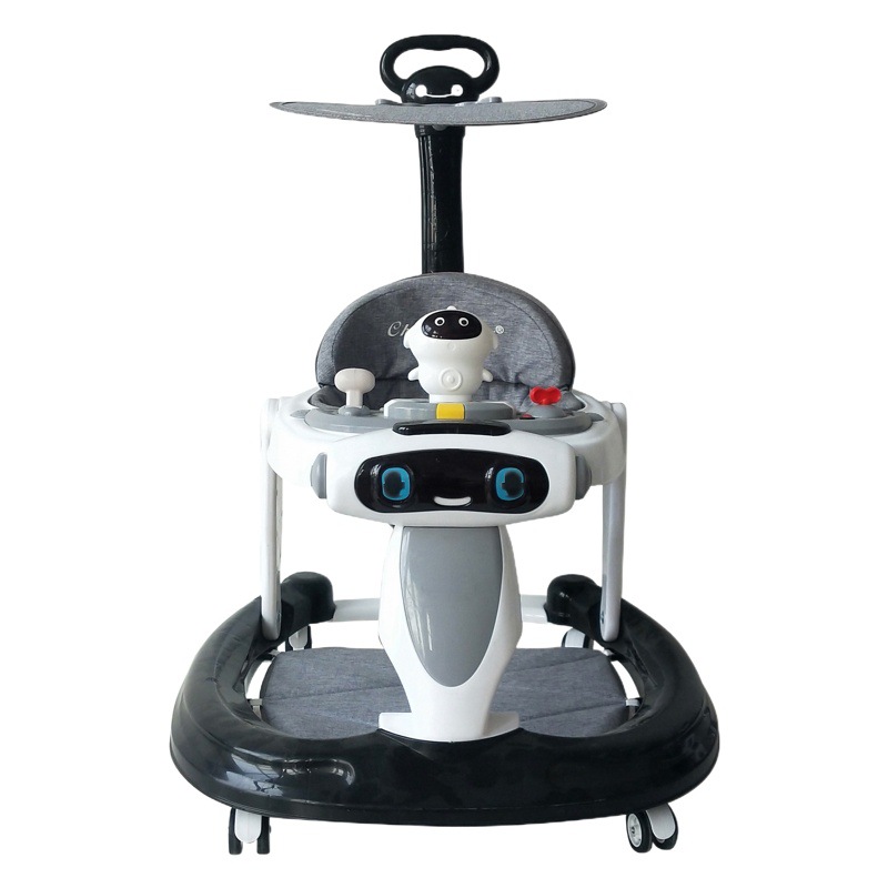Andador para bebés con mango de empuje, juguete musical educativo para sentarse, bandeja desmontable, altura ajustable, antivuelco. image 1