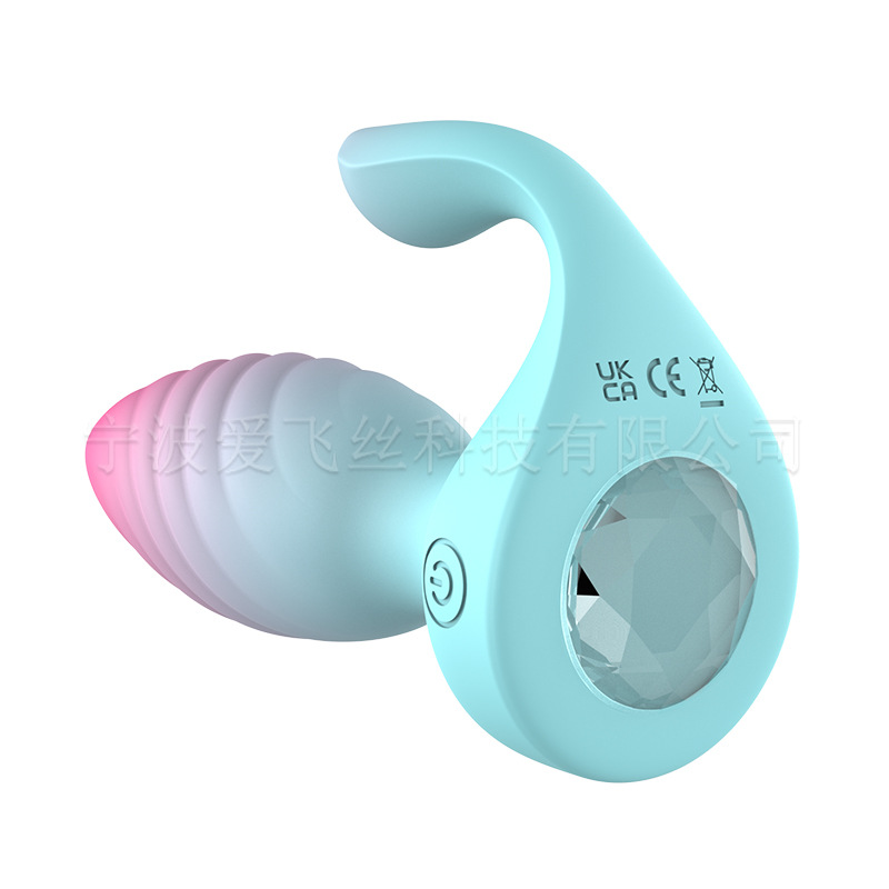 IPHISI control remoto de Diamantes plug anal gradiente de color desgaste anal plug vibrador estimulador del clítoris juguetes anales