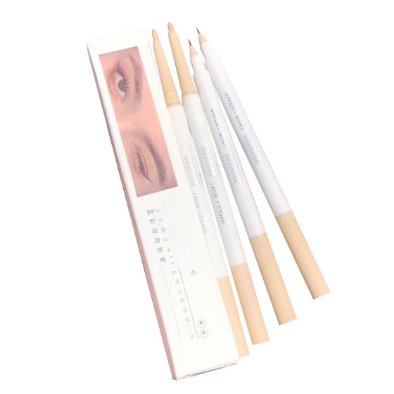 SWEET MINT double-head dual-purpose lying silkworm pen female brightening eyes outline down to two-in-one fine head sparkling