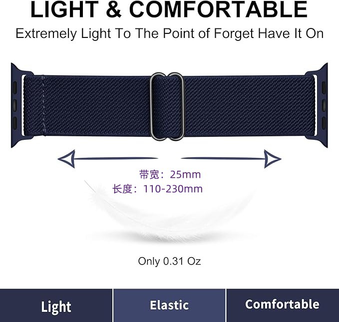 The nylon weave of the apple smart watch strap is suitable for the entire series of apple iwatch straps with adjustable sliding buckle spring Item Picture
