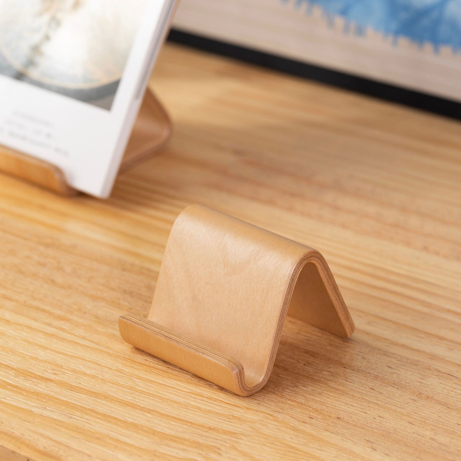 Nórdico negro nuez abedul soporte creativo nuevo soporte de teléfono móvil minimalista soporte de escritorio soporte de teléfono móvil estante