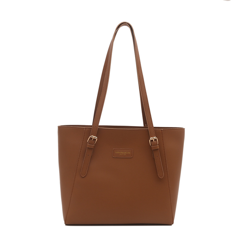 Gran capacidad de ocio retro bolso 2024 nueva moda simple de color sólido extranjero bolso de hombro portátil de mujer debajo de la axila