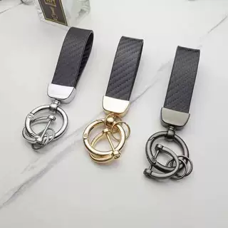 草席碳纤纹金属汽车钥匙扣链时尚简约挂件配饰批发家用摩托多功能
