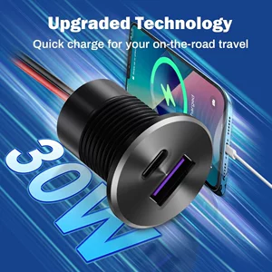 Yeni avtomobil dəyişdirilmiş USB interfeysi PD avtomobil şarj cihazı alüminium ərintisi metal mini