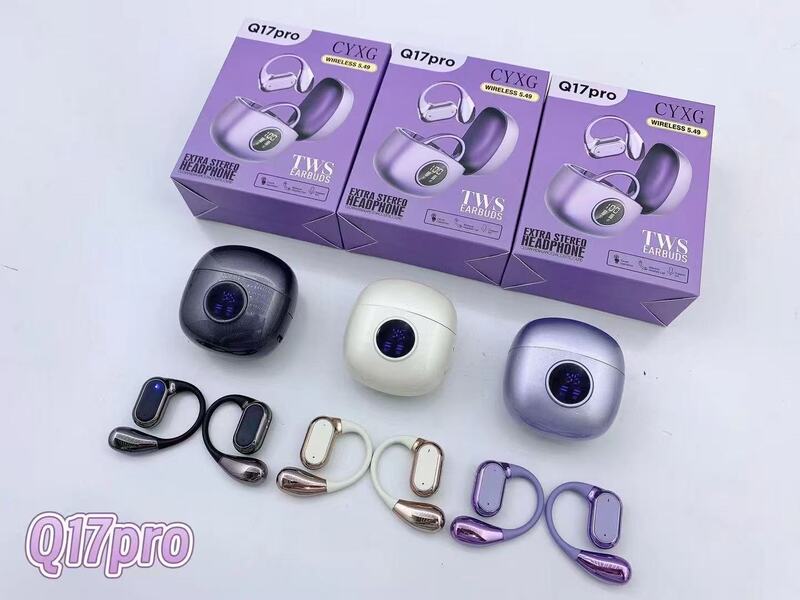 Q17PRO 越境ホットセールメタリックペイントプロセス OWS 骨伝導 Bluetooth ヘッドセット快適な装着感デジタルディスプレイ高品質|undefined